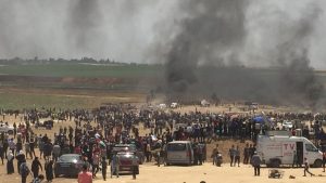 Protest east of Gaza City (PCHR image)