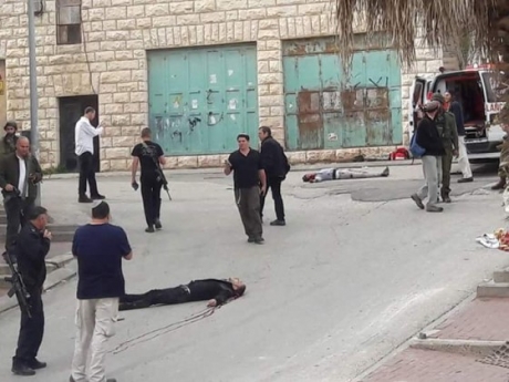 Hebron assassination (image from video of the event)