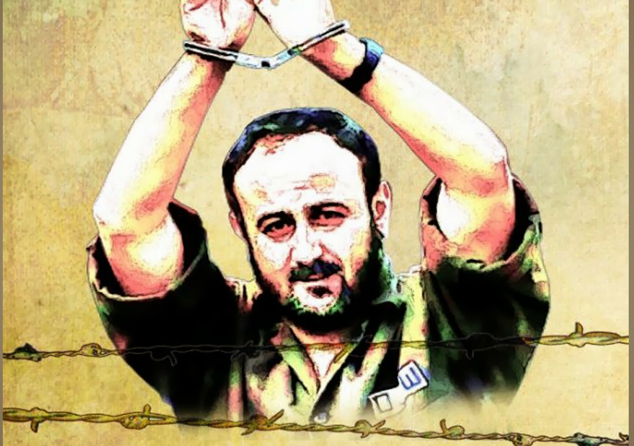 Marwan Barghouti (mural image - from palestinianprisoners blog)