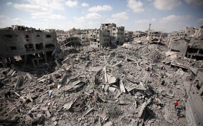 al-Shejaeyya after the Israeli bombing in 2014