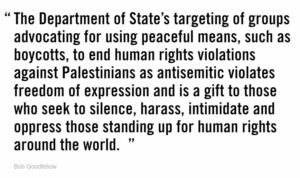 Amnesty International: State Department’s attack on the BDS movement violates freedom of expression and endangers human rights protection