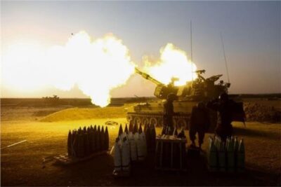 Israeli forces fire artillery from tanks toward Gaza