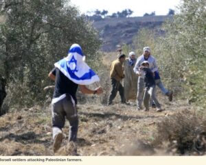 Illegal Israeli Colonizers Cut Olive Trees, Attack Palestinians, in the West Bank