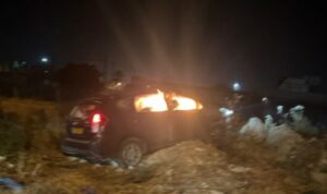 Israeli Colonizers Attack Village Near Nablus, Burn Car