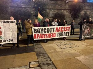 Derry Vigil and Flag Projection to mark UN International Day of Solidarity with the Palestinian People
