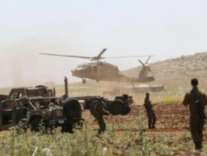 Israeli Army Burns Palestinian Lands During Training