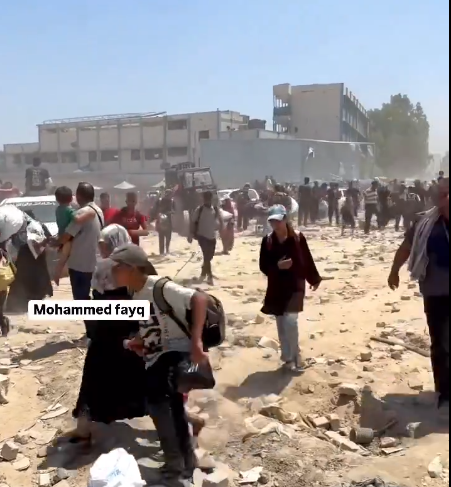 Civilians fleeing from Khan Younis on July 24, 2024