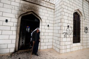 Israeli Colonizers Set Fire to a Mosque Near Salfit