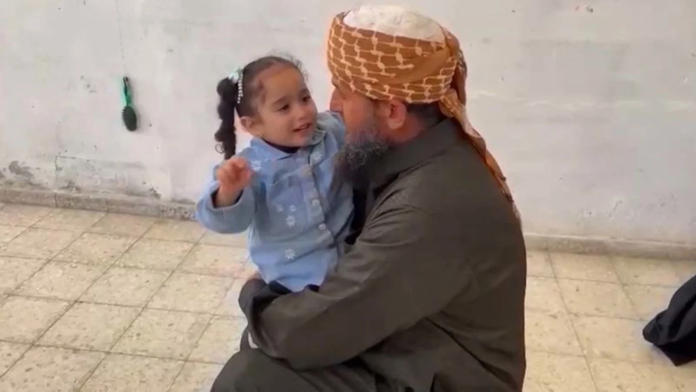 Khaled Nabhan and his granddaughter Reem