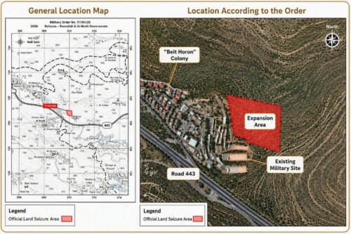 Israeli Army seizes 37,000 dunams of Palestinian land in Beitunia